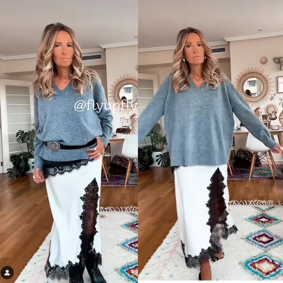 ZARA MIDI SKIRT LACE Size L - Picture 8 of 16